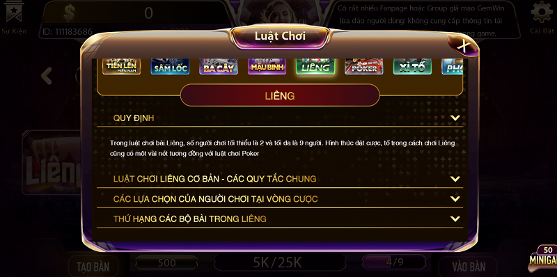 Lý do nên chơi game Liêng Gemwin